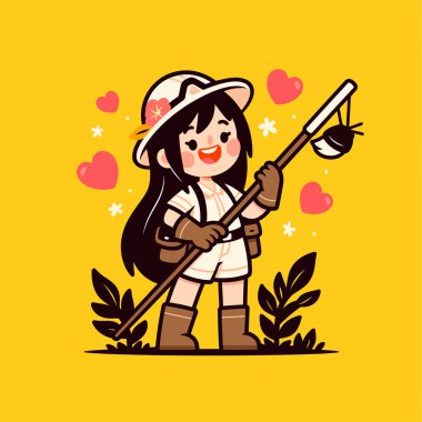 Çubukta Kuşla Şirin Kaşif Kız