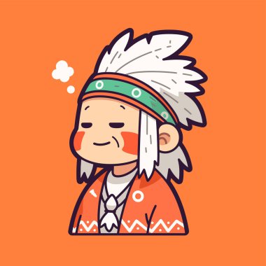 Sevimli Amerikan Yerlisi Şef Çizgi Filmi