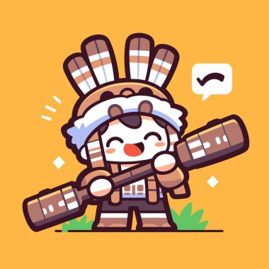 Amerikan Yerlisi ve Silahlı Çizgi Filmi