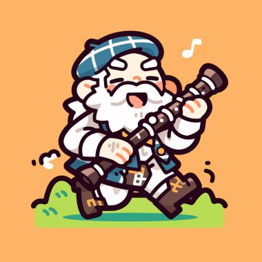 İskoç Gaydacı Çizgi Filmi Müzik Çalıyor