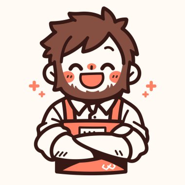 Önlük Çizgi Filmindeki Mutlu Sakallı Adam