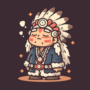 Güzel bir çizgi film. Başlıklı Kızılderili şefi.