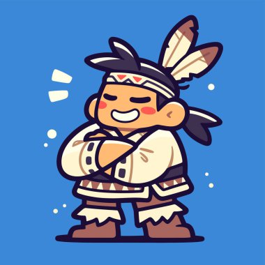 Çapraz Kollu Chibi Amerikan Karakteri