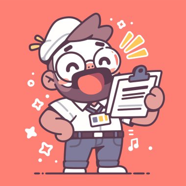 Elinde pano olan tutkulu bir koç.