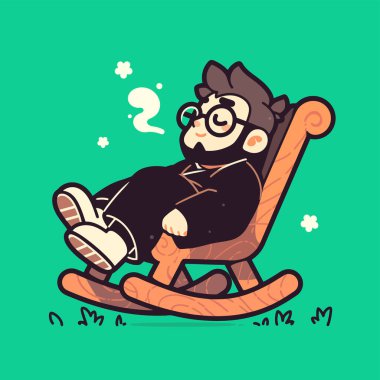 Sallanan Sandalyedeki Rahat Adam Çizgi Filmi