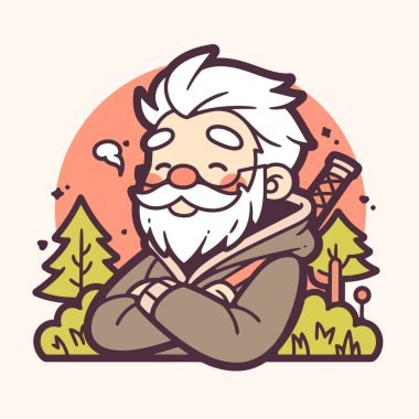 Orman Sahnesindeki Yaşlı Silahşör