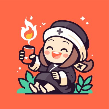 Mum Tutan Şirin Çizgi Roman Rahibesi