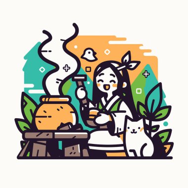 Kedi ve Dağ Ortasında Kadın İksiri