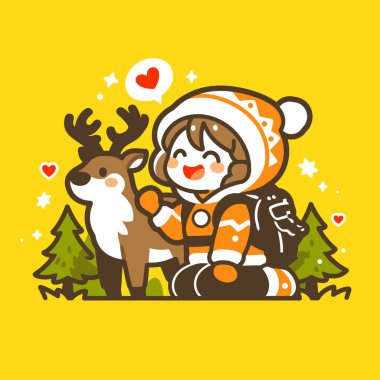 Kız ve Geyik Kış Macerası