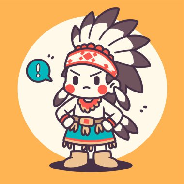 Kızgın Yerli Amerikan Çizgi Filmi Karakteri