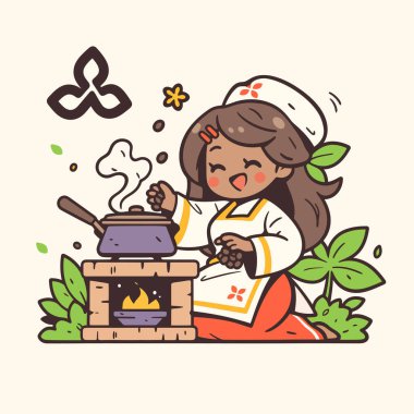 Mutlu Aşçı Çay Pişiriyor