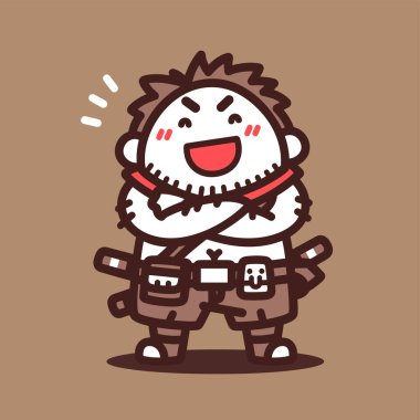 Kılıçlı Mutlu Ninja Savaşçısı