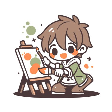 Chibi Sanatçısı Tabloda Resim Yapıyor
