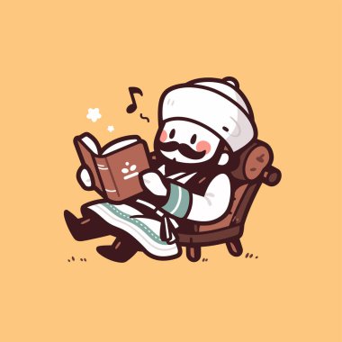 Chibi Bilginleri Kol Sandalyesinde Kitap Okuyorlar