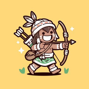 Çizgi film Amerikan Okçusu Yay ve Ok