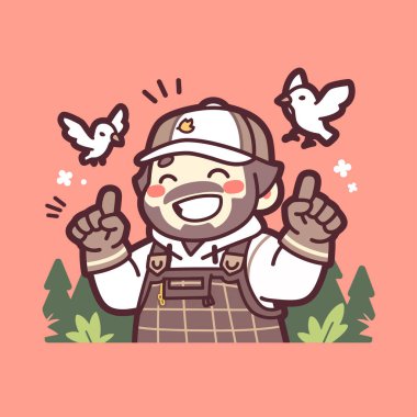 Neşeli Kuş Gözlemcisi Başparmağını kaldırıyor