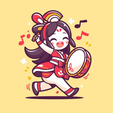 Chibi Davulcu Kız Japon Festivalini Kutluyor