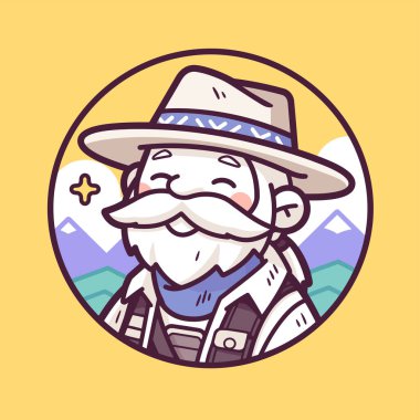 Yuvarlak Rozetli Neşeli Dağcı