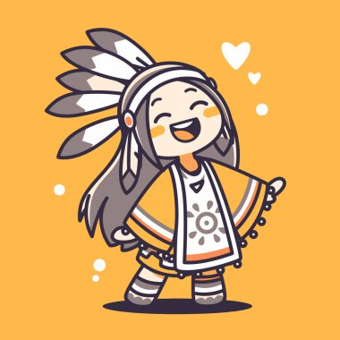 Sevimli Çizgi film Başlıklı Amerikan Çocuğu