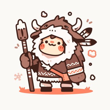 Kış Kostümlü Şirin Eskimo Karakteri