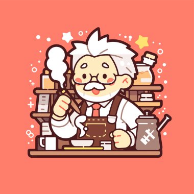 Neşeli Simyacı Tuhaf Laboratuvarda İksir Yapıyor