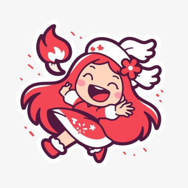 Alevli Mutlu Çizgi Film Kızı