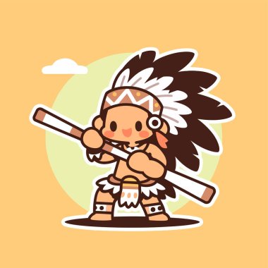 Güzel bir çizgi film. Başlıklı Kızılderili şefi.