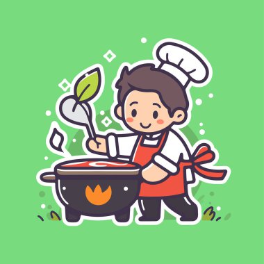 Çizgi film Şefi Yemek Pişiriyor