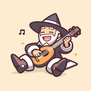 Mutlu Büyücü Ukulele Çalıyor