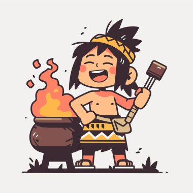 Yangının Yanan Mağara Adamı çizgi filmi