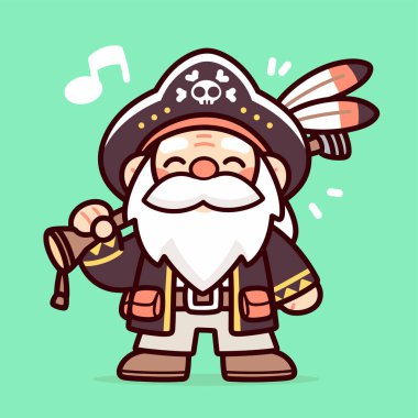 Müzik Enstrümanlı Korsan Cüce Çizgi Filmi