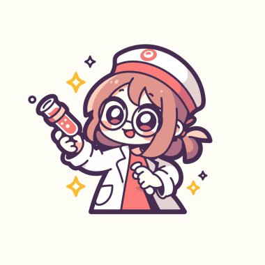 Test Tüpü ile Şirin Çizgi Film Bilim Adamı