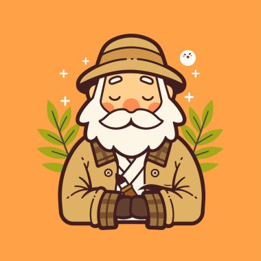 şirin cüce çizgi film vektör çizimi.