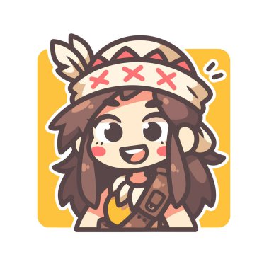 Geleneksel kostümlü sevimli Asyalı kız.