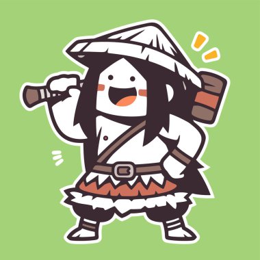 Katarlı sevimli Asyalı kız.