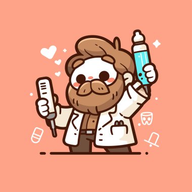 Şırınga ve İksirle Şirin Çizgi Film Bilim Adamı