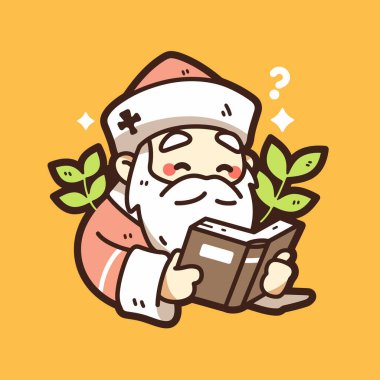 Noel Baba kitap okuyor.