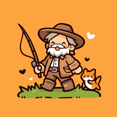 Kedisiyle balığa çıkan Mutlu Balıkçı