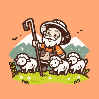 Çoban sürüsüyle dağlarda