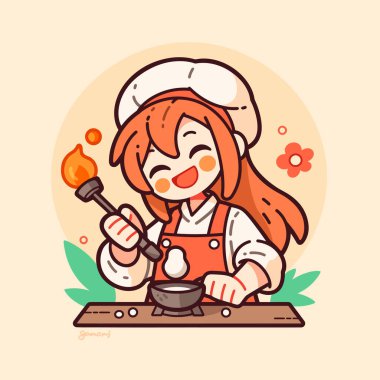 Mutlu Aşçı Lezzetli Bir Tatlı Pişiriyor