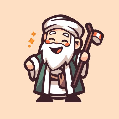 Gülen Çizgi film Kadro Maskotuyla Bilge Adam