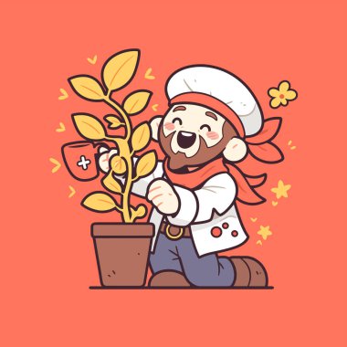 Mutlu Bahçıvan Çiçek Çizgi Filmini Sulamak