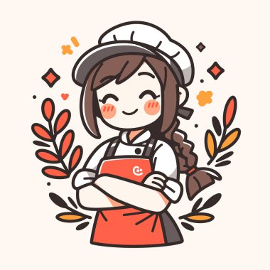 Çapraz Kollu Neşeli Kadın Fırıncı