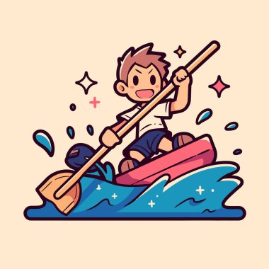 Su üstünde yüzen çocuk.