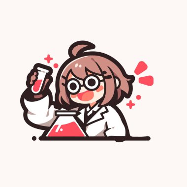 Mataralı ve Test Tüplü Şirin Bilim Adamı