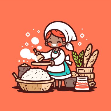 Mutfakta Taze Ekmek Hazırlayan Mutlu Fırıncılar