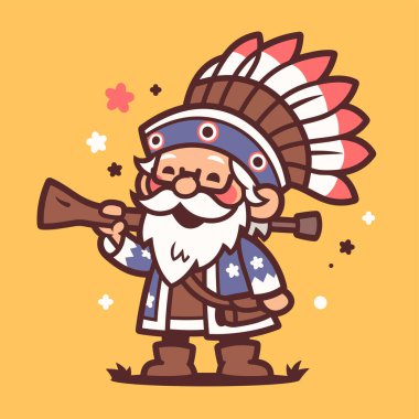 Tüfekli Amerikan Yerli Şef Cüce