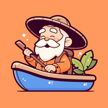 Çizgi film Yaşlı Adam Tekne Gezintisinden Hoşlanıyor