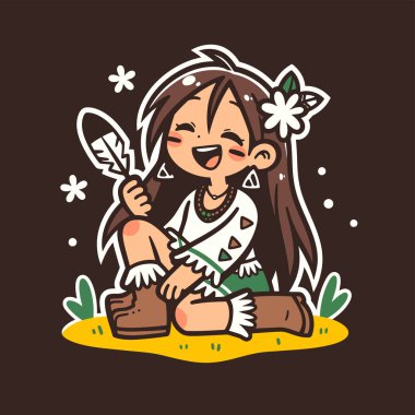 Tüylü Kızılderili Kız Çizgi Filmi