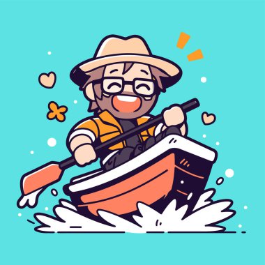 Suda Kürek çeken Mutlu Kişi